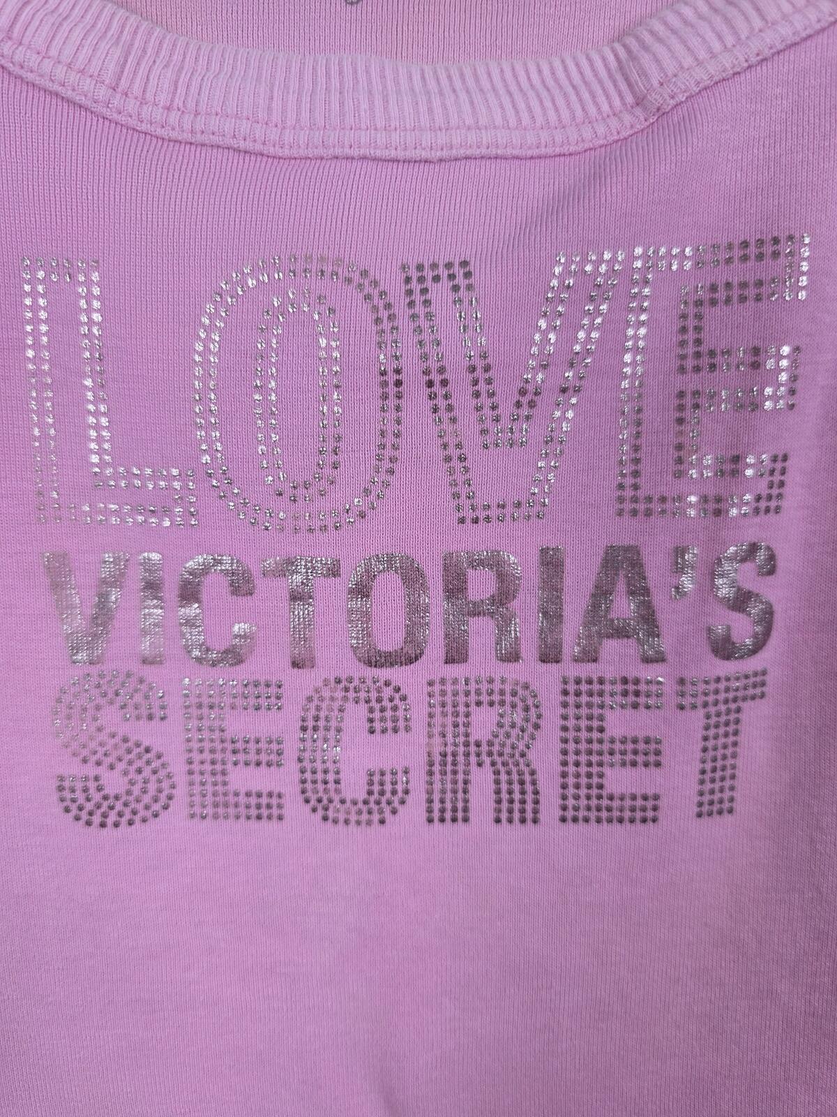 Victorias Secret Vintage HTF LOVE Studded Tank Top y2k PINK SMALL