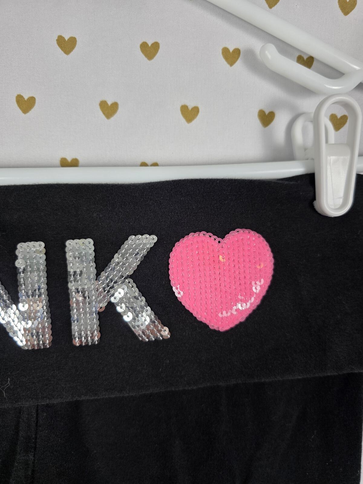 Victorias Secret PINK BLING heart FOLDOVER Yoga Pants FLARE Campus Originals SM