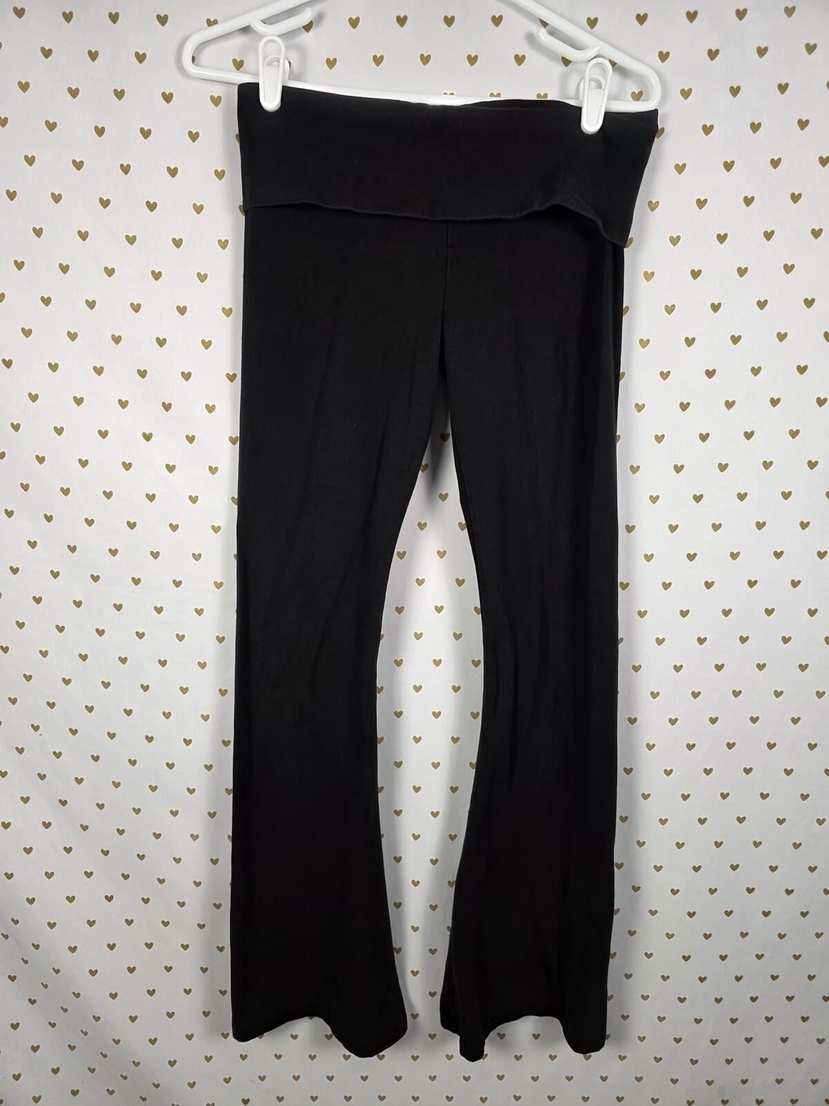 Victorias Secret PINK BLING heart FOLDOVER Yoga Pants FLARE Campus Originals SM