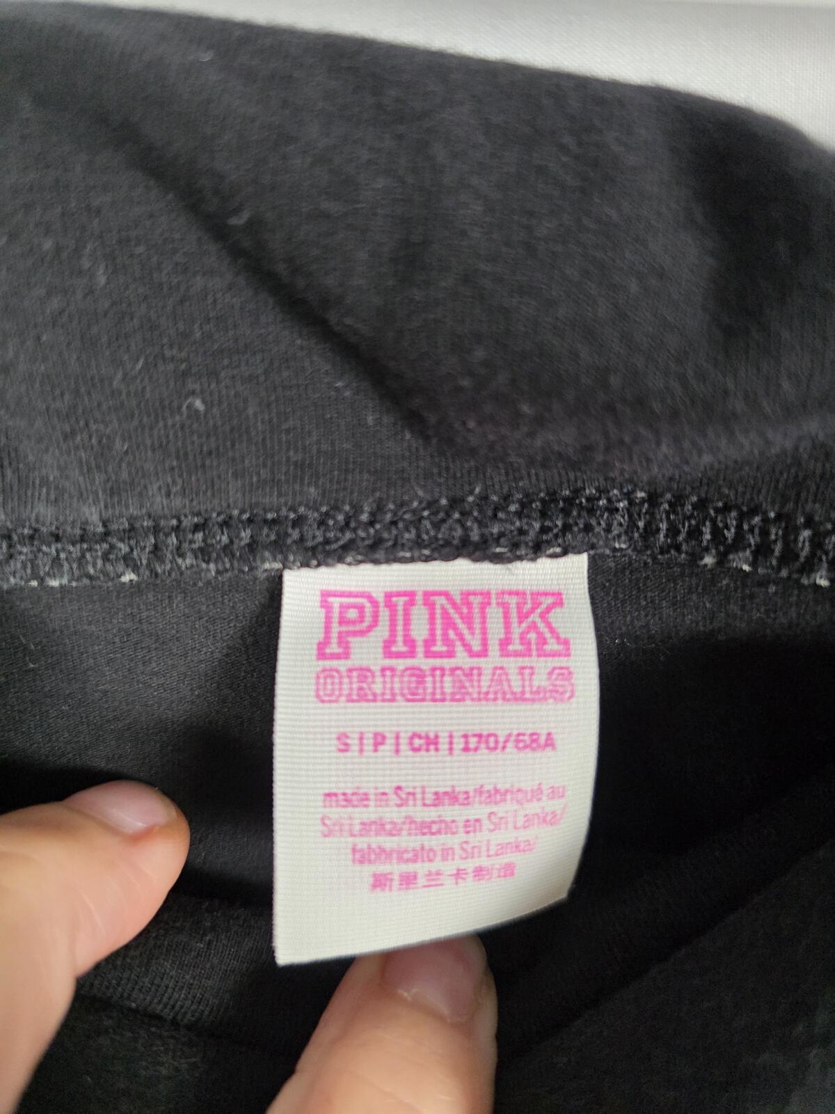 Victorias Secret PINK BLING heart FOLDOVER Yoga Pants FLARE Campus Originals SM