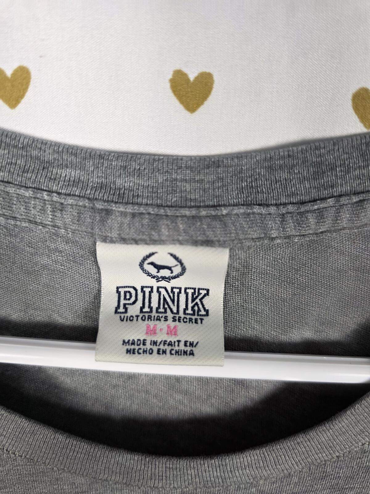 Victorias Secret PINK DREAM ON vintage y2k rainbow logo tee shirt MEDIUM