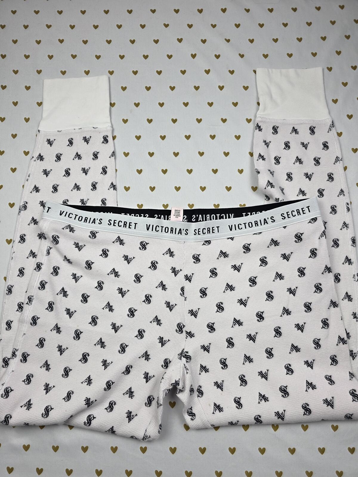 Victorias Secret waffle Thermal tapered sleep pants pajama bottoms MEDIUM