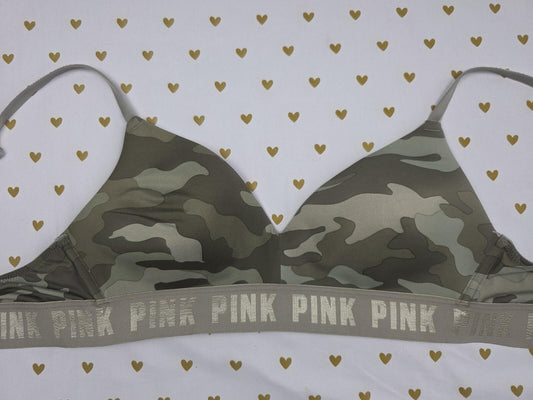 Victorias Secret PINK Camo Camouflage wireless 36B Wear Everywhere bra [COPY]