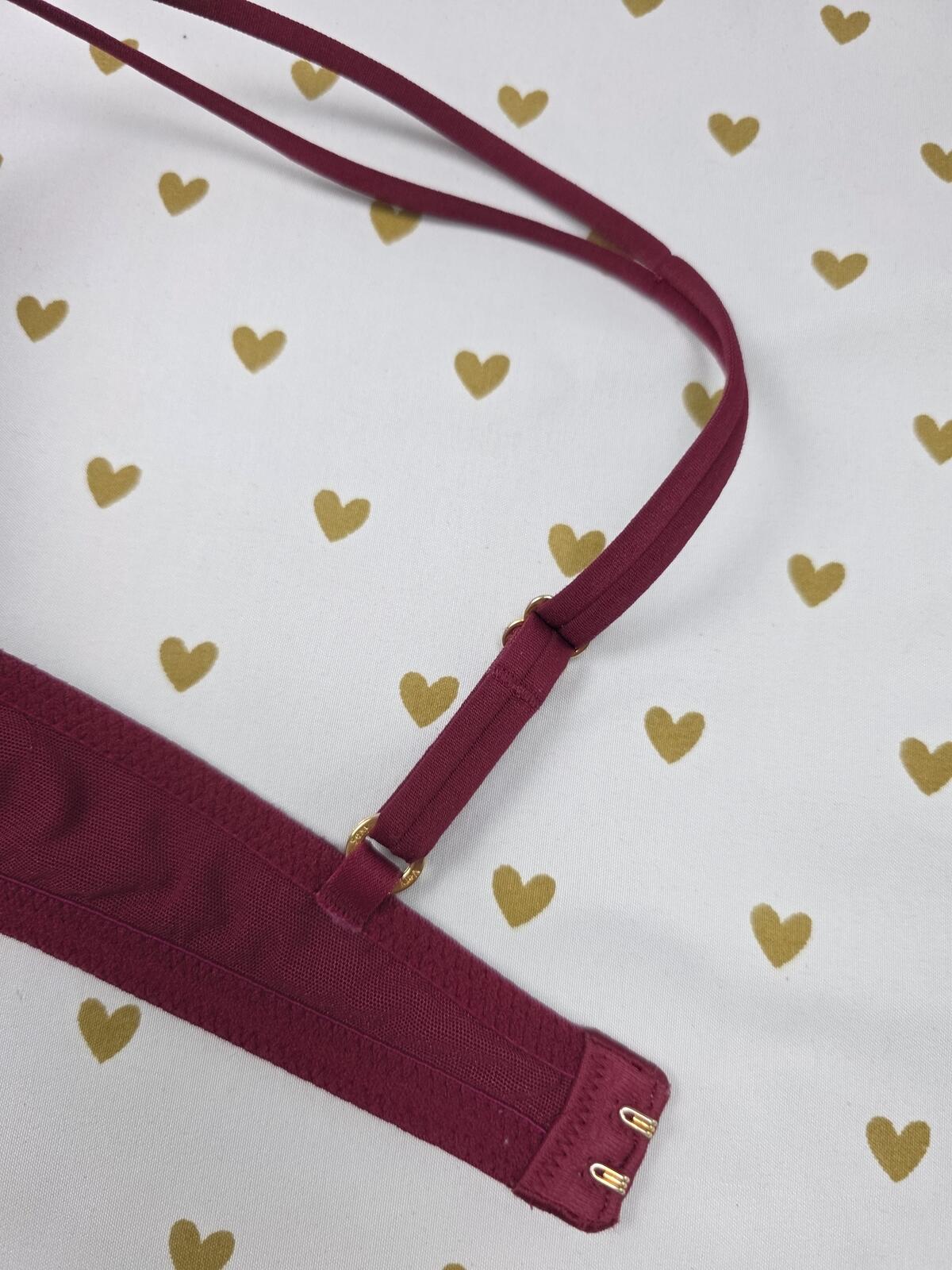 Victorias Secret Vintage 08 Maroon Push Up padded bra 34A