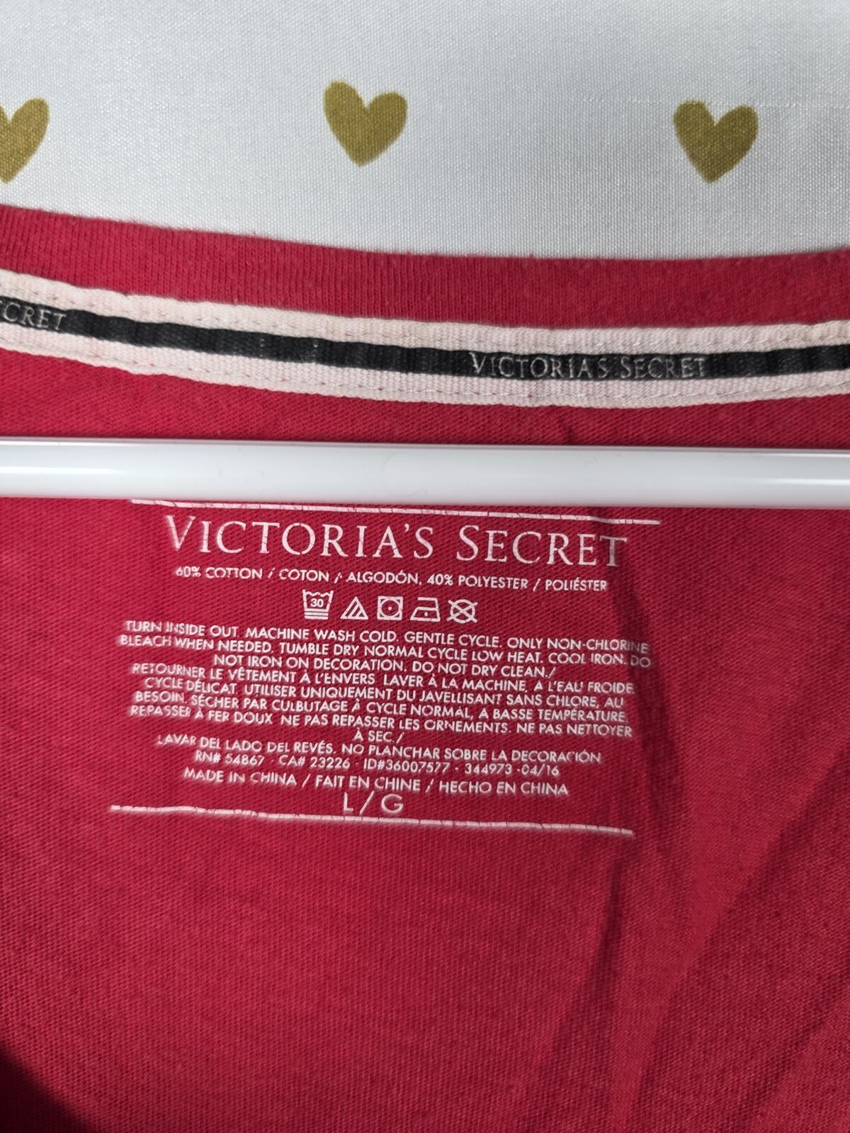 Victorias Secret LOVE IN THE USA Nightgown Sleep Shirt Dress Pajama PJ LARGE