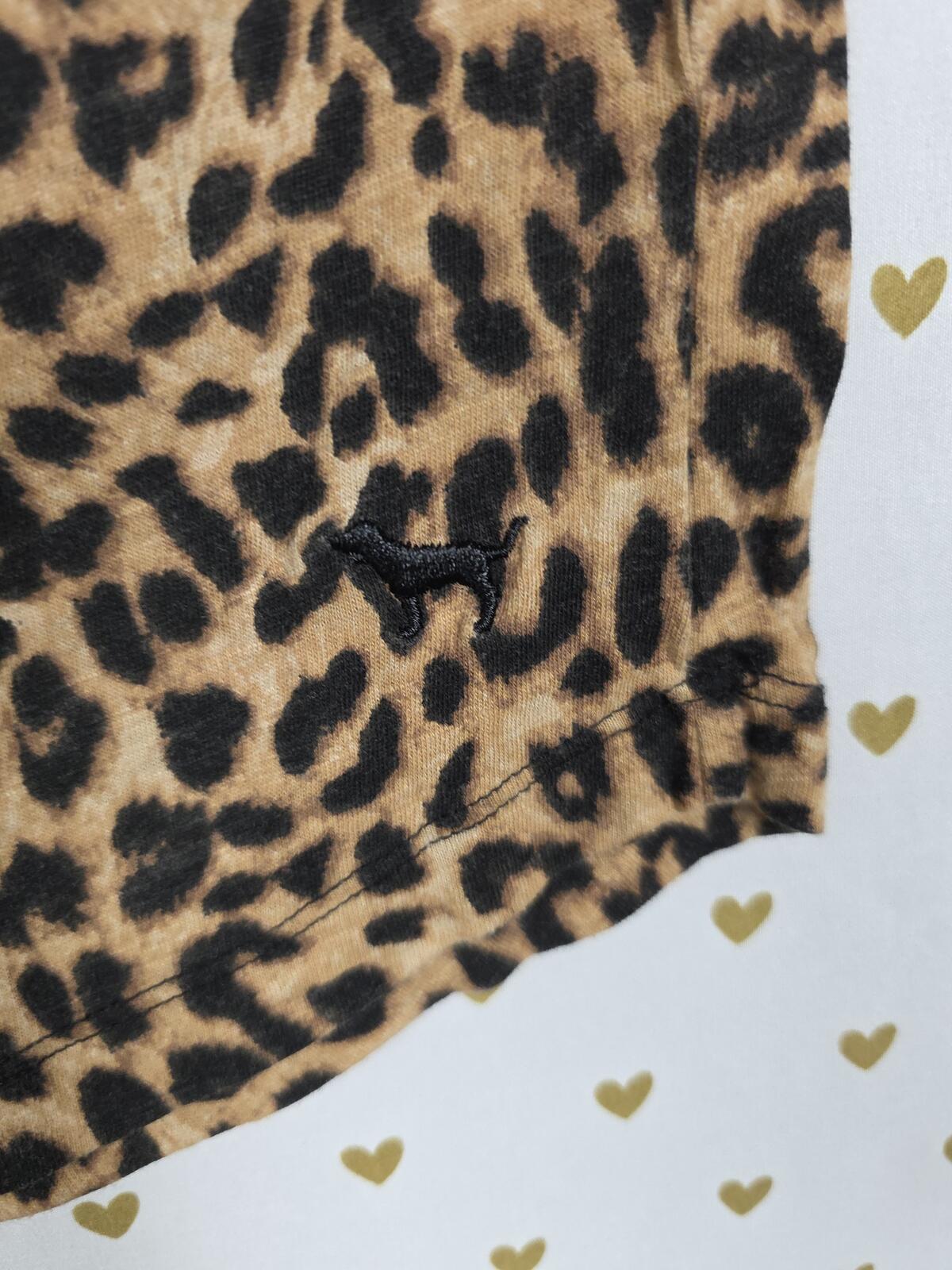 Victorias Secret PINK Cheetah leopard tee shirt MEDIUM