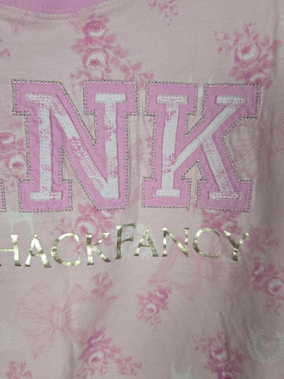 Victorias Secret PINK LOVESHACKFANCY Floral Campus Tee XS Logo Bows