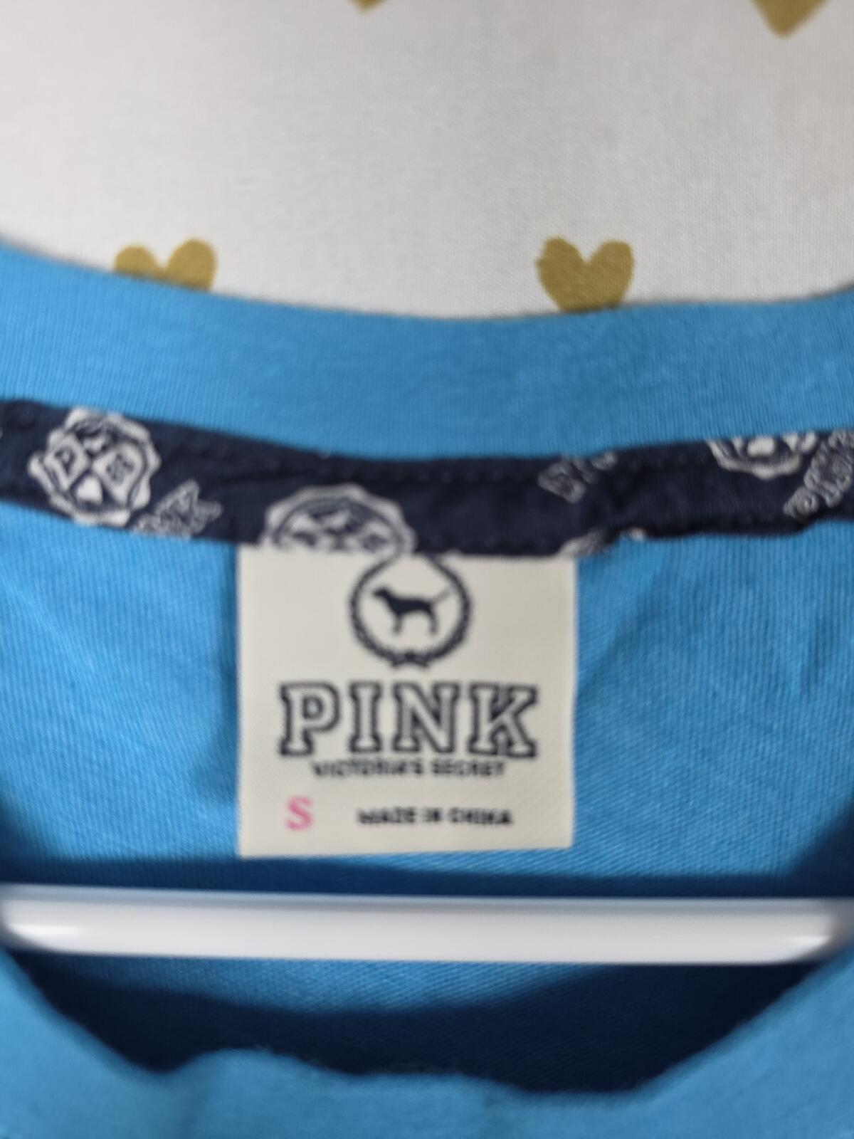 Victorias Secret PINK Vintage y2k Recycle Tee shirt Dog Logo Cotton Small HTF