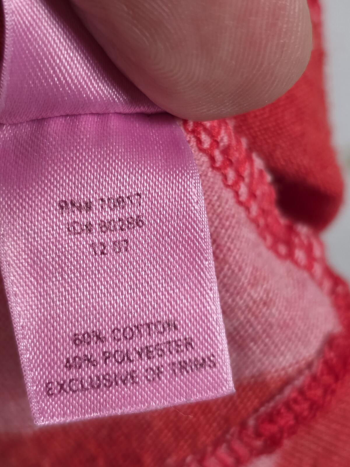PINK Victoria's Secret Vintage V Neck Tunic Tee Red Striped GO 1986 S Y2k
