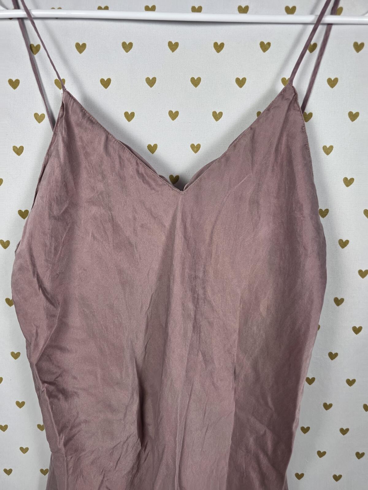 Victorias Secret Vintage Gold label 100% SILK Chemise Slip Dress Nightie SMALL