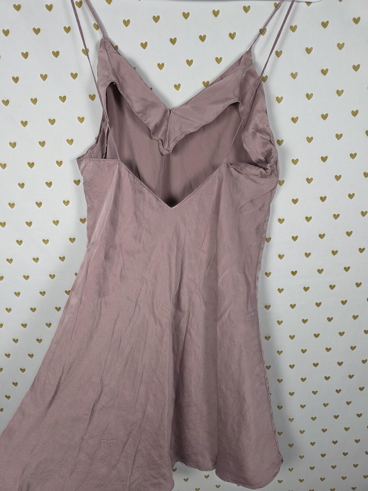 Victorias Secret Vintage Gold label 100% SILK Chemise Slip Dress Nightie SMALL
