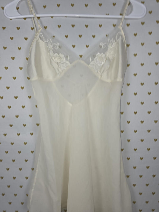Victorias Secret Vintage SILK BEADED Nightie Slip Dress XS lingerie Dress
