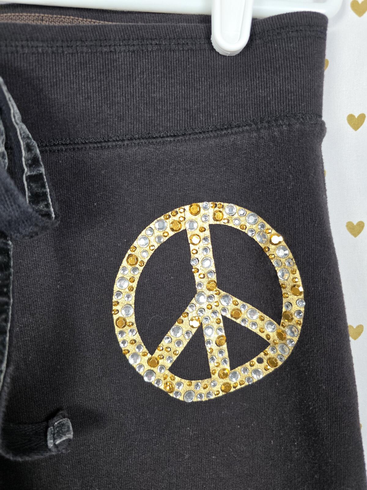 Victorias Secret PINK VINTAGE y2k Gold BLING Studded Joggers Sweatpants XS