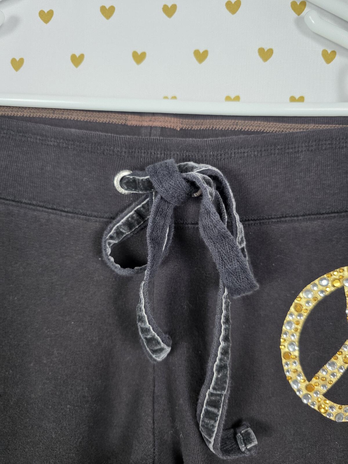 Victorias Secret PINK VINTAGE y2k Gold BLING Studded Joggers Sweatpants XS