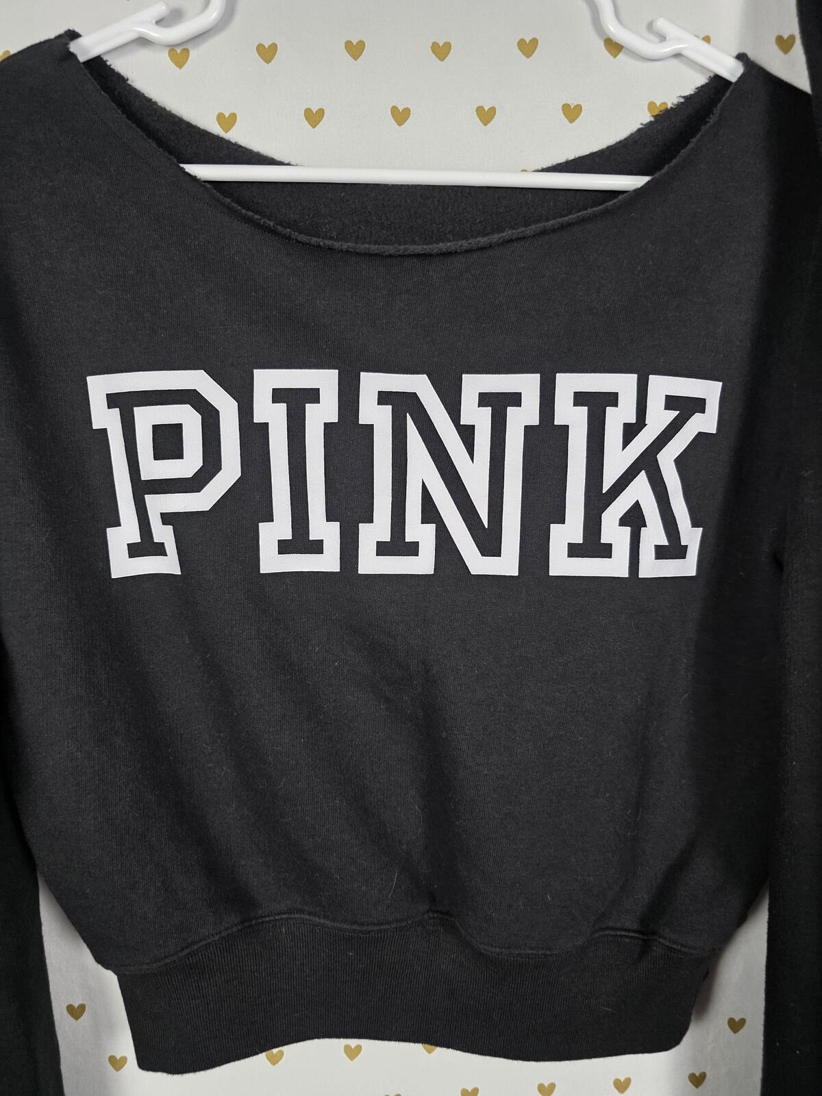 Victorias Secret Pink Slouchy XS Sweater Joggers Sweatpants SET 2pc Outfit Logo
