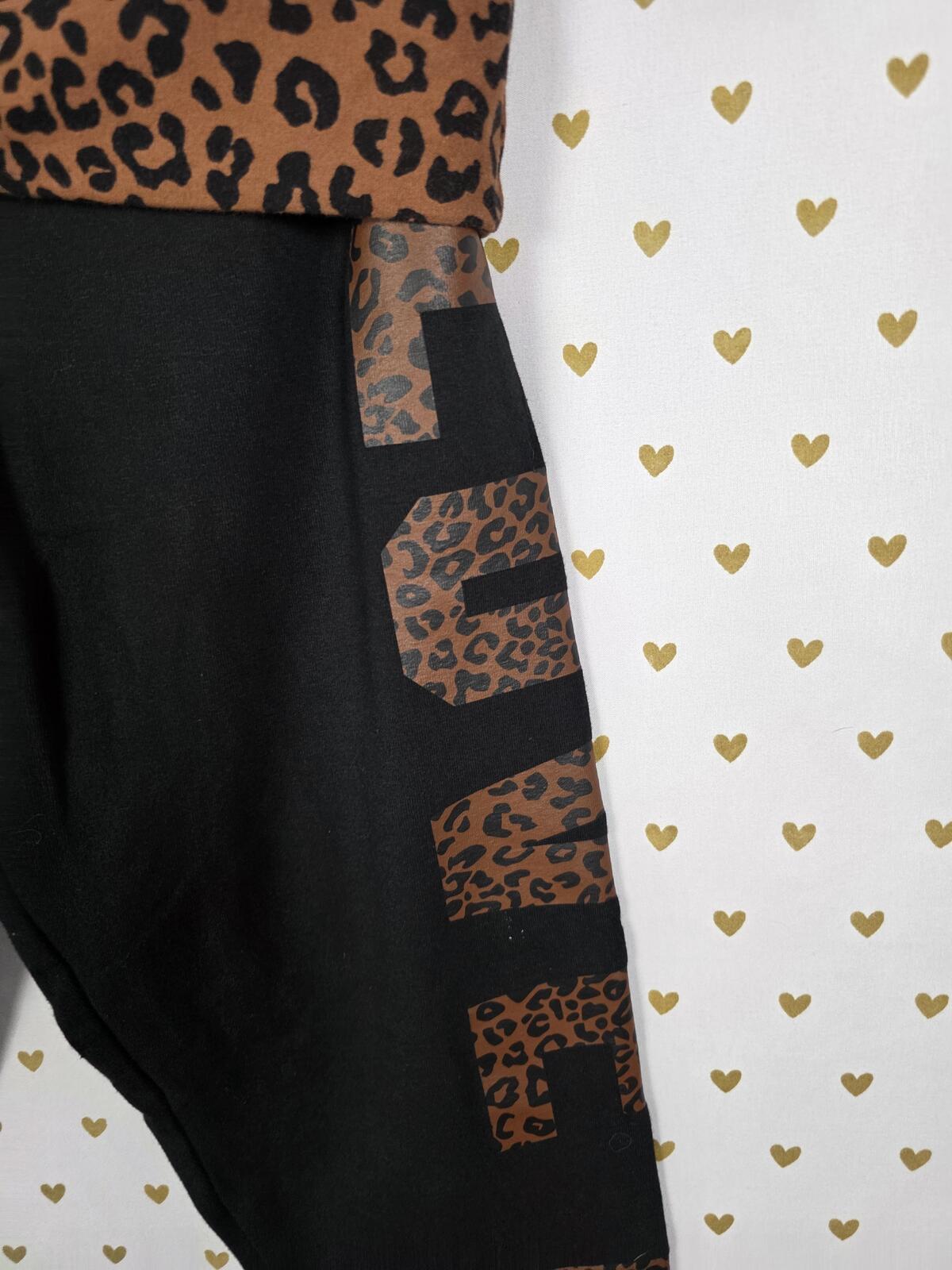 Victorias Secret PINK Cheetah leopard Foldover Yoga Pants SMALL
