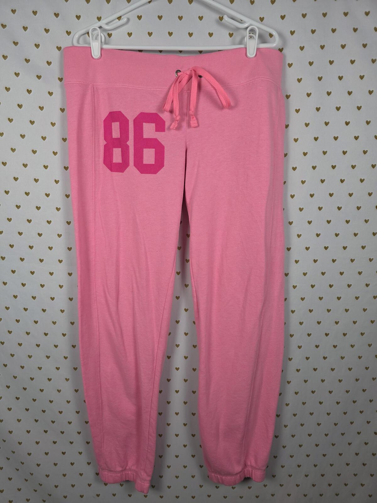 Victorias Secret PINK Vintage Logo butt Sweats Sweatpants MEDIUM Y2k