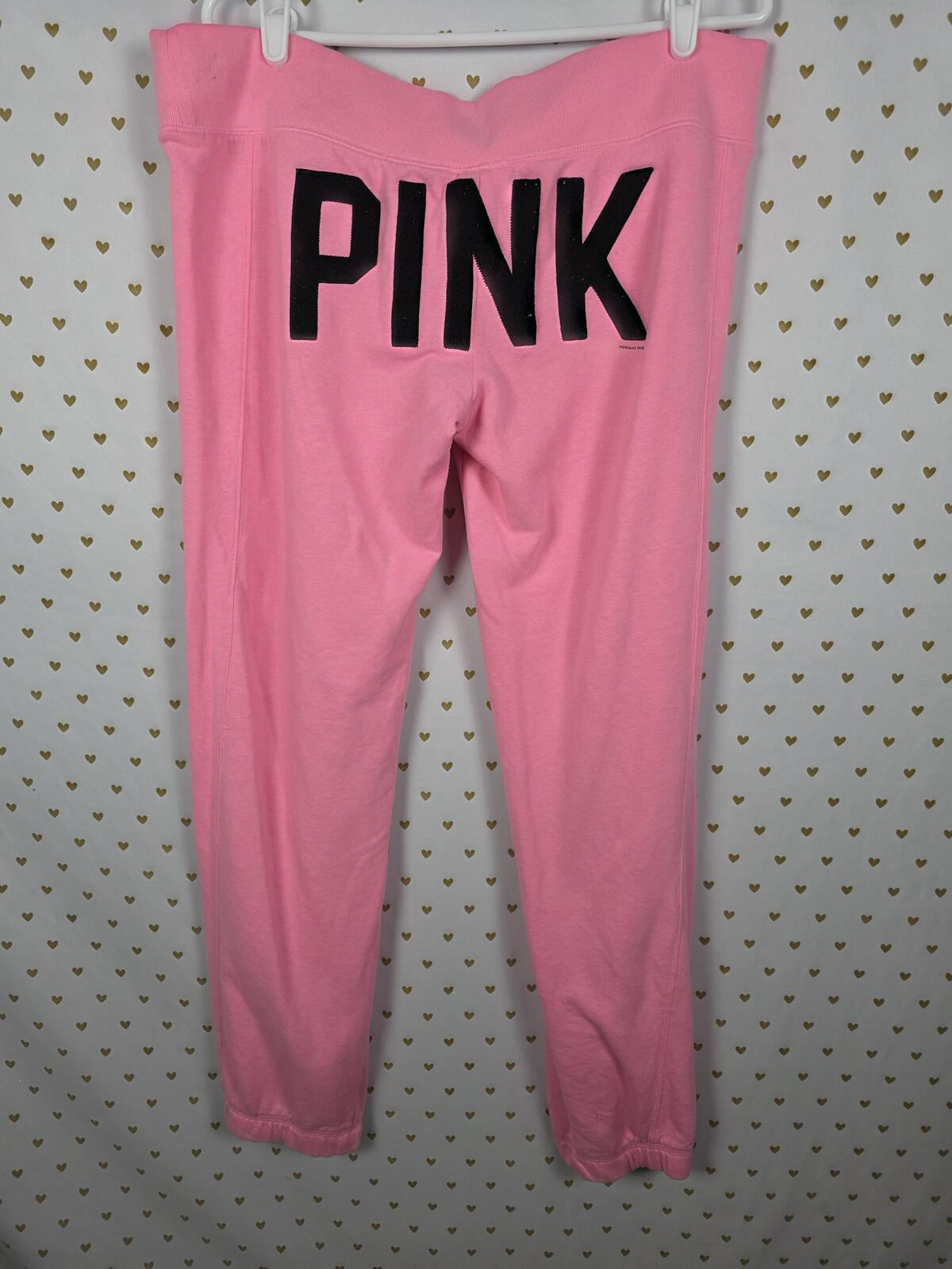 Victorias Secret PINK Vintage Logo butt Sweats Sweatpants MEDIUM Y2k