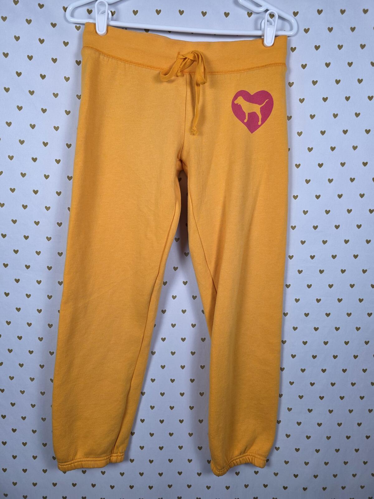 Victorias Secret PINK Love LOGO BUTT Tapered Joggers Sweats vintage Y2k XS