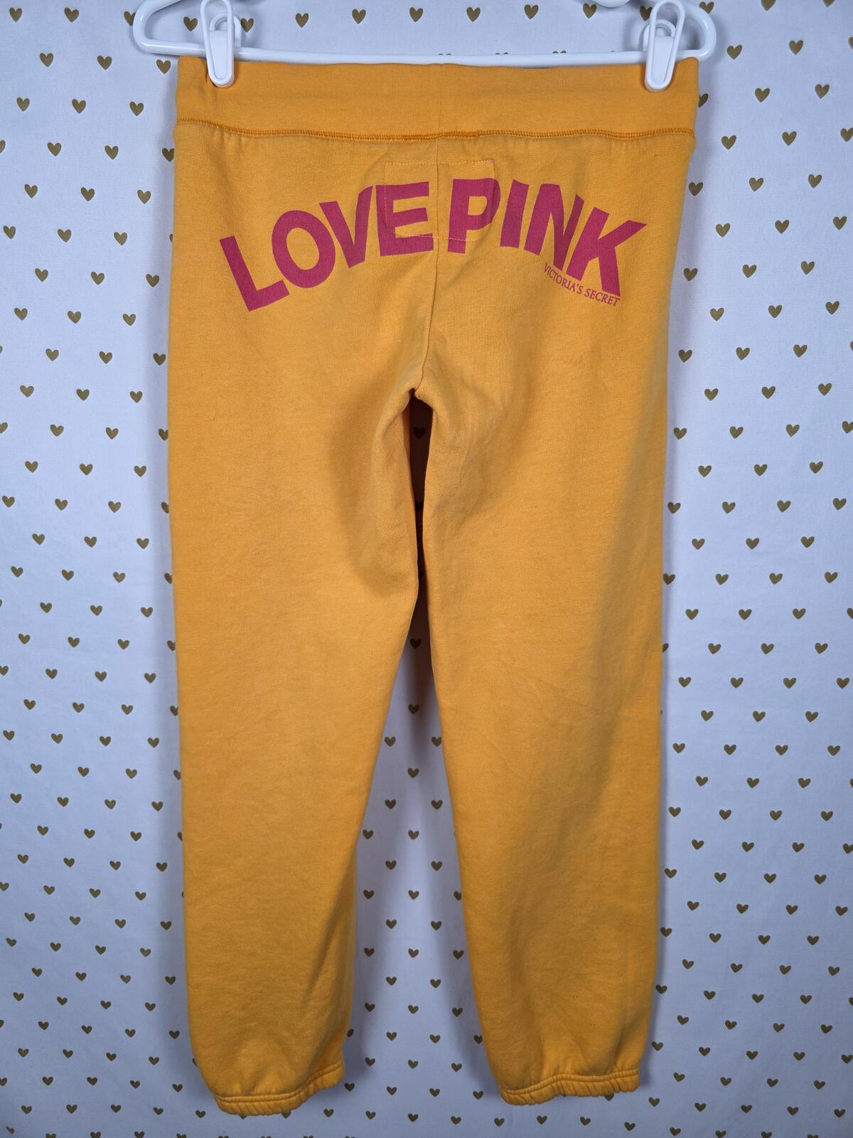 Victorias Secret PINK Love LOGO BUTT Tapered Joggers Sweats vintage Y2k XS