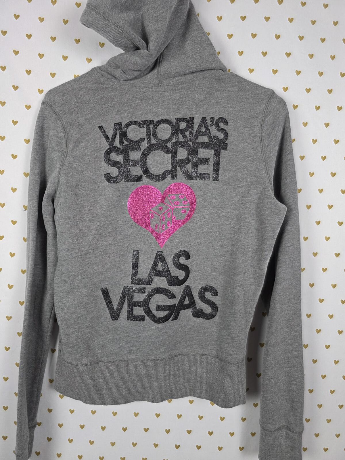 Victorias Secret BLING GLITTERED SUPERMODEL ESSENTIALS Las Vegas Hoodie Jacket S