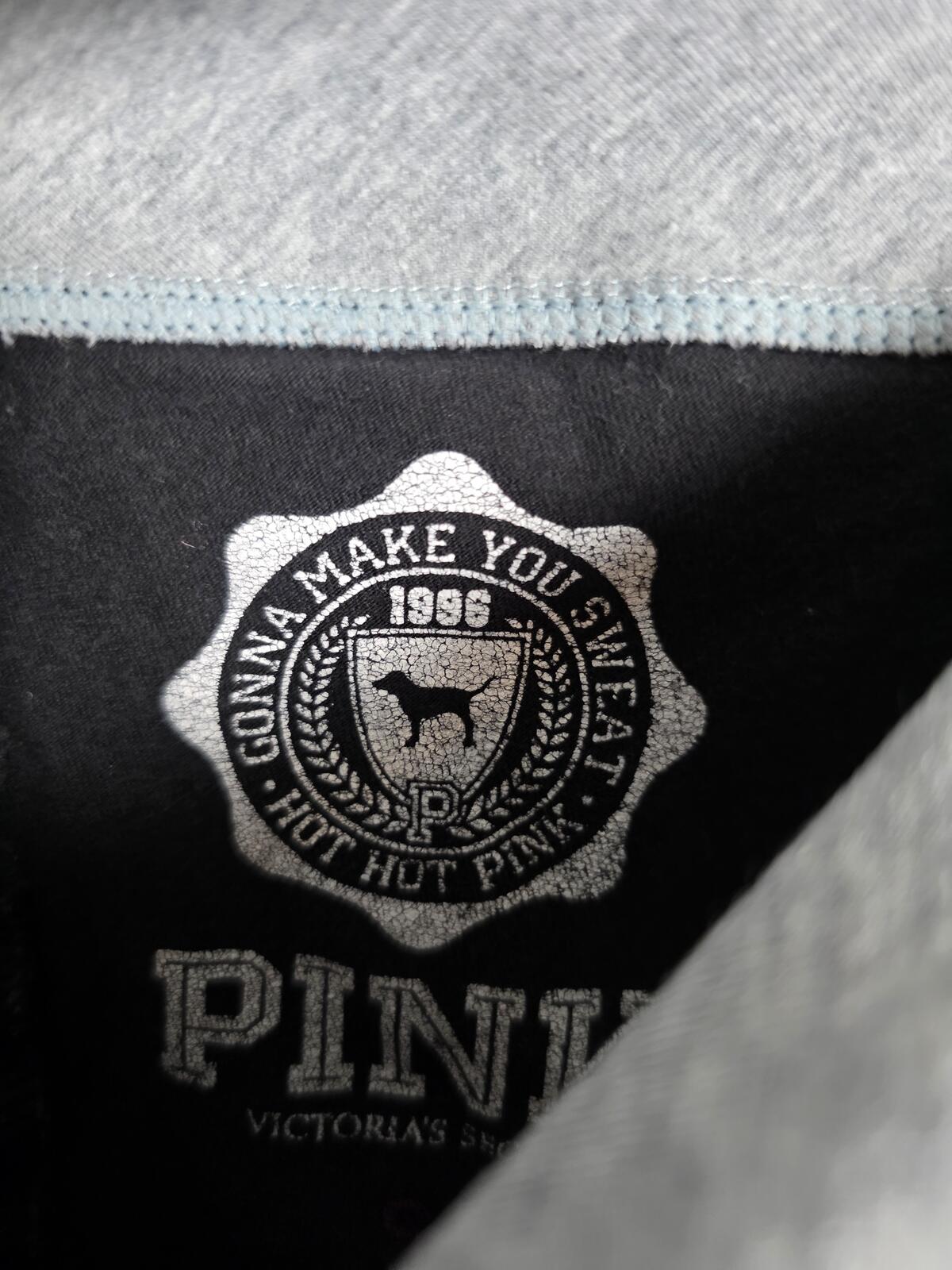 Victorias Secret PINK Vintage University '07 Cotton Foldover Yoga Pants SMALL