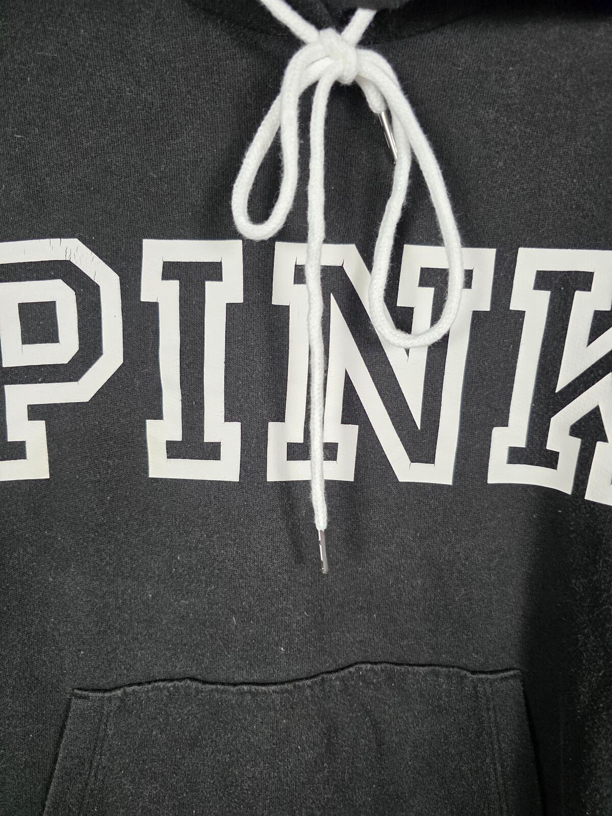 Victorias Secret Pink Logo Hoodie Sweats Joggers SET 2pc Outfit LARGE