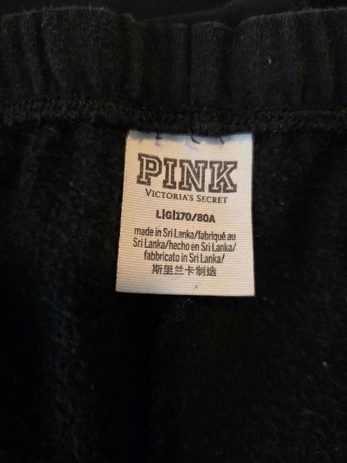 Victorias Secret Pink Logo Hoodie Sweats Joggers SET 2pc Outfit LARGE