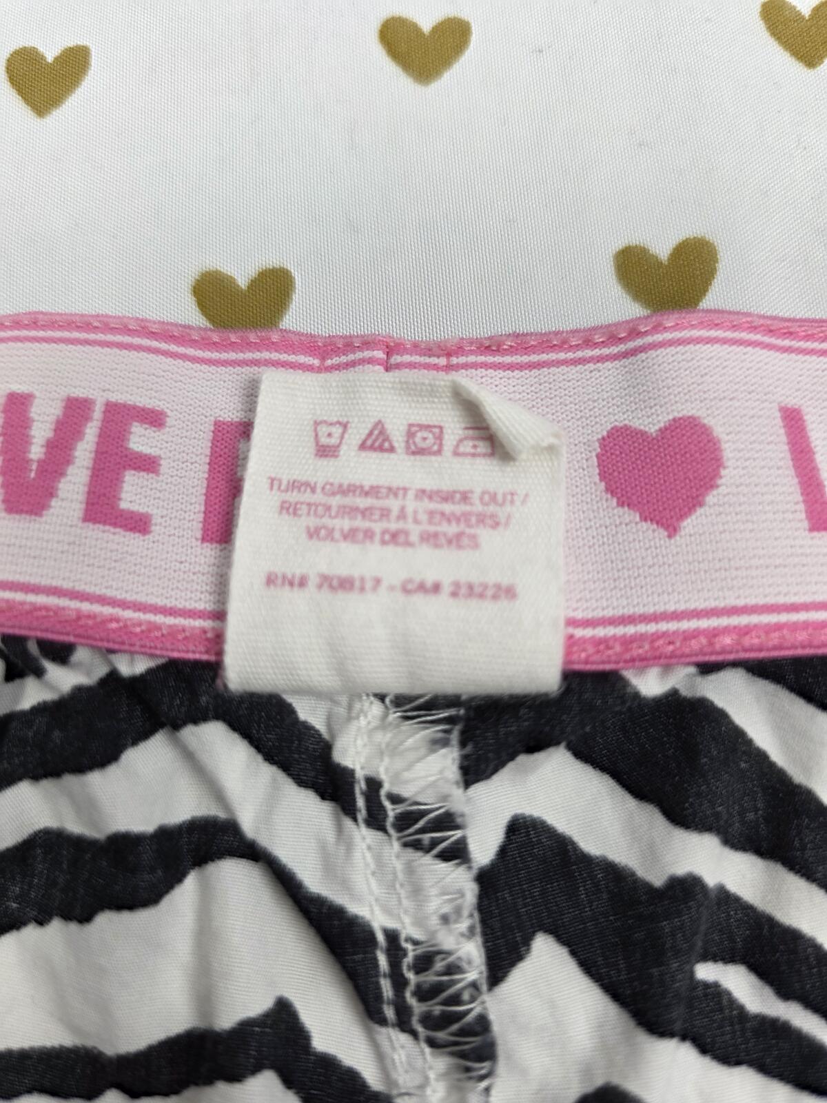Victorias Secret PINK Rare Bling WILD ZEBRA L Sleep Shorts Boxers Pajama Bottoms