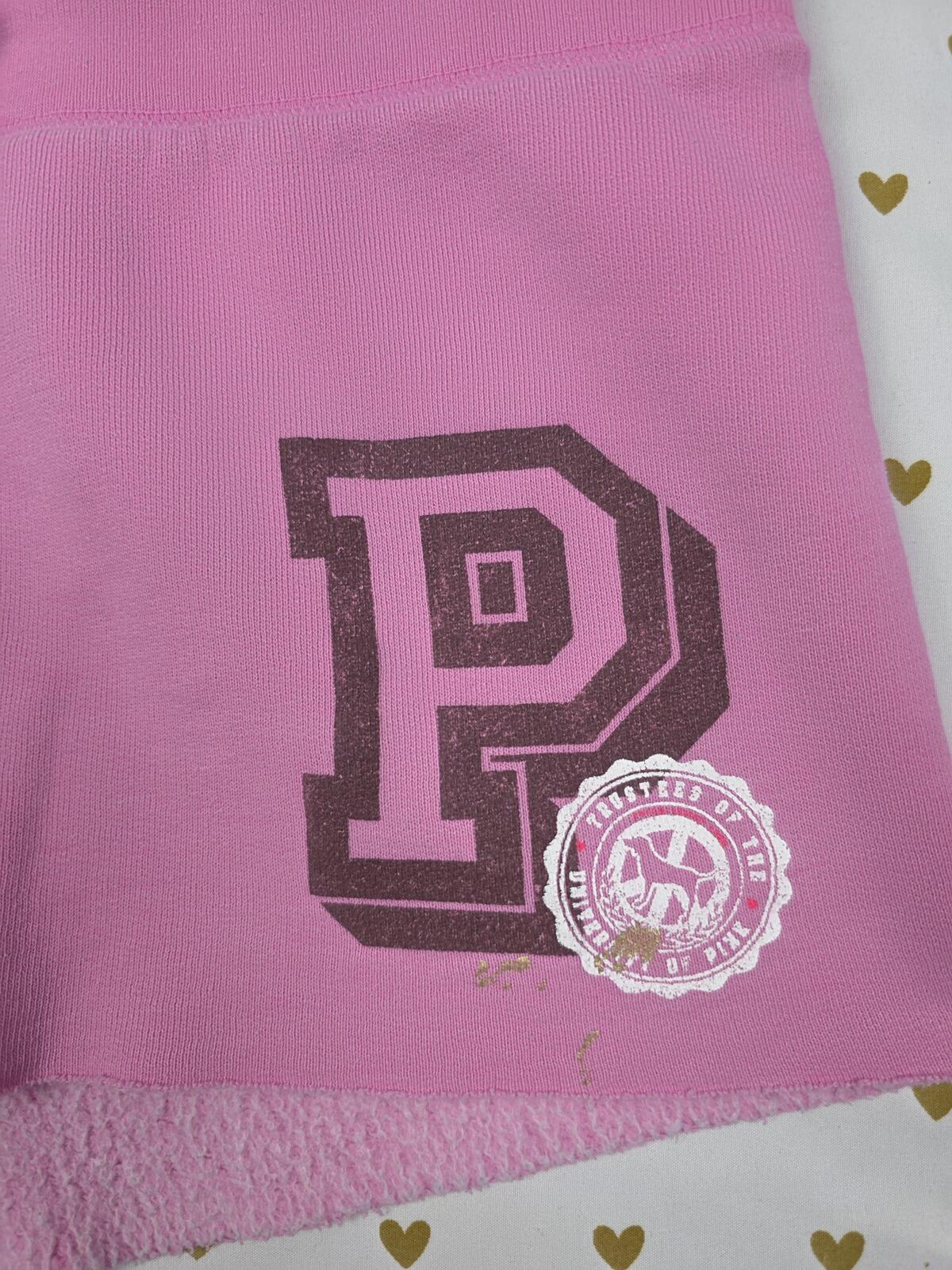 Victorias Secret PINK Vintage Y2K Logo Butt Sweat SHORTS Large University