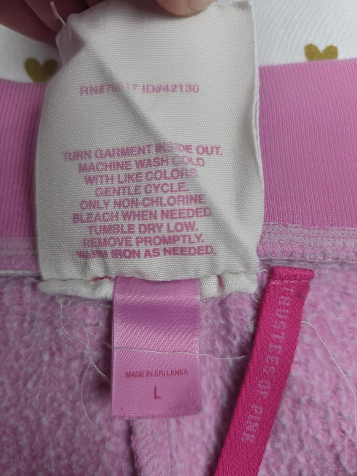 Victorias Secret PINK Vintage Y2K Logo Butt Sweat SHORTS Large University
