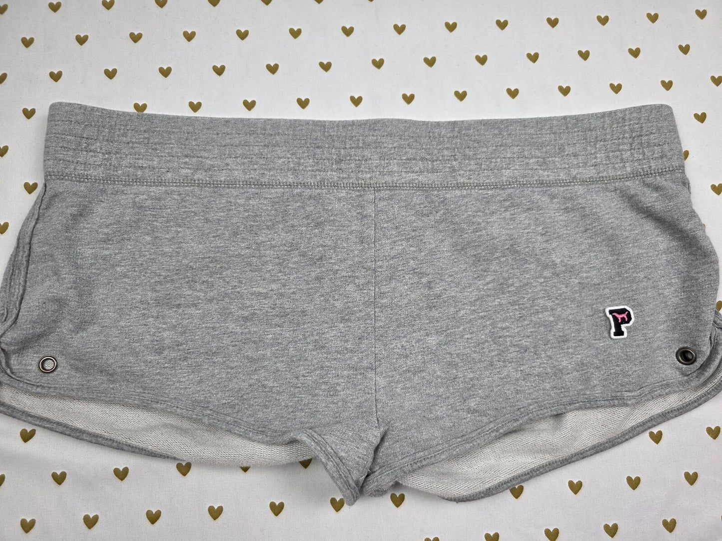Victorias Secret PINK Vintage Grey y2k Team Booty Shorts LARGE