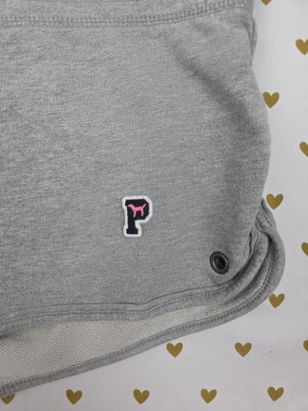 Victorias Secret PINK Vintage Grey y2k Team Booty Shorts LARGE