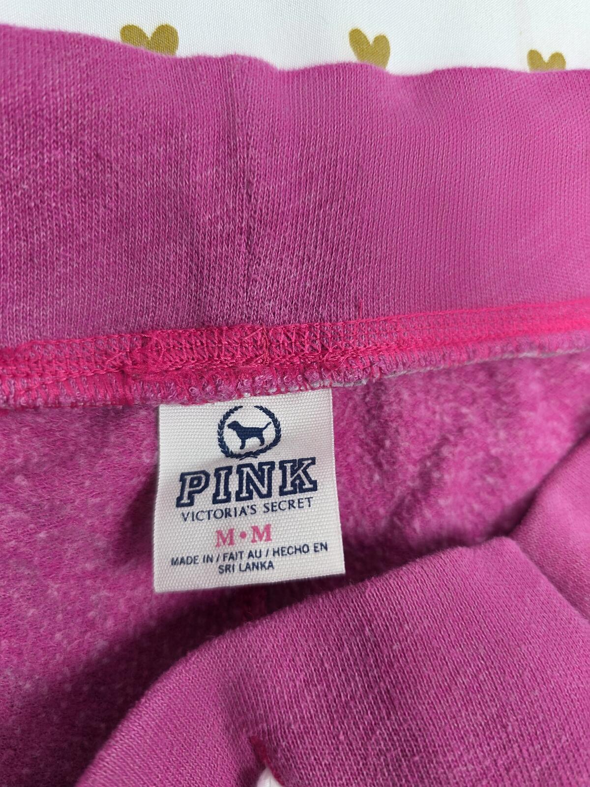 Victorias Secret PINK Leopard Cheetah Medium Y2k Vintage Sweat Shorts HTF