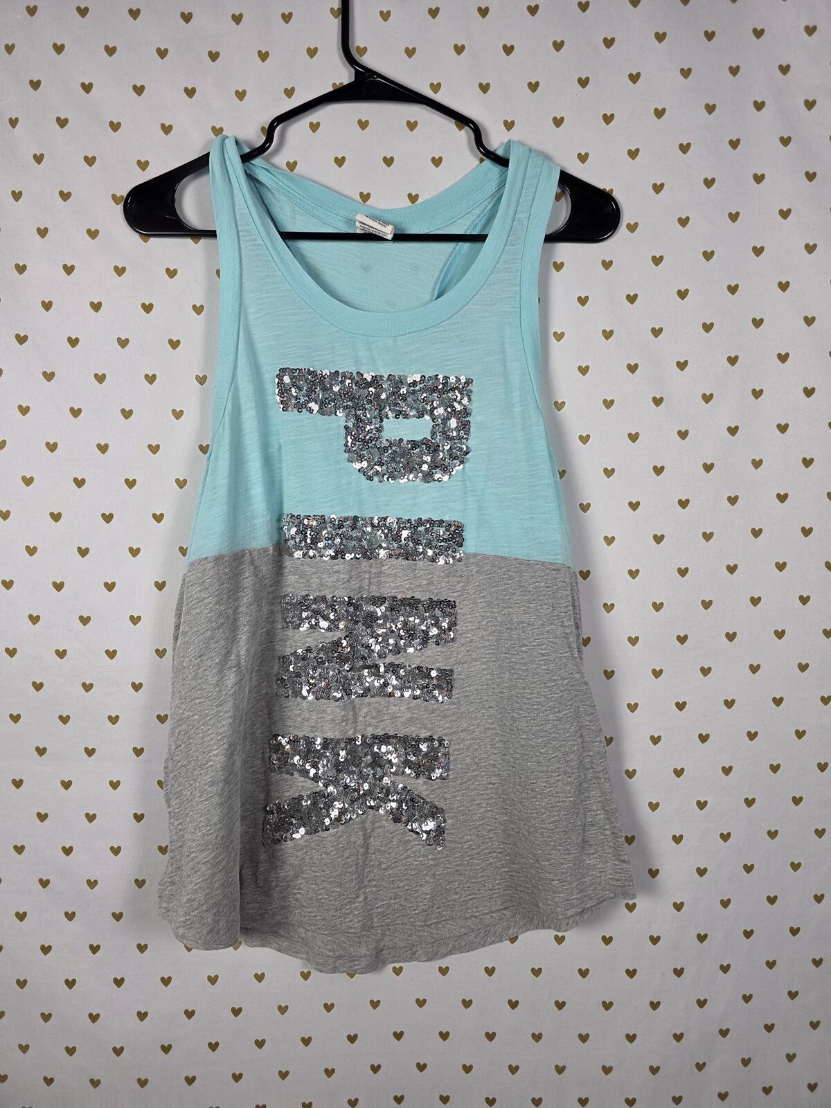 Victorias Secret PINK colorblock bling sequined tank top medium