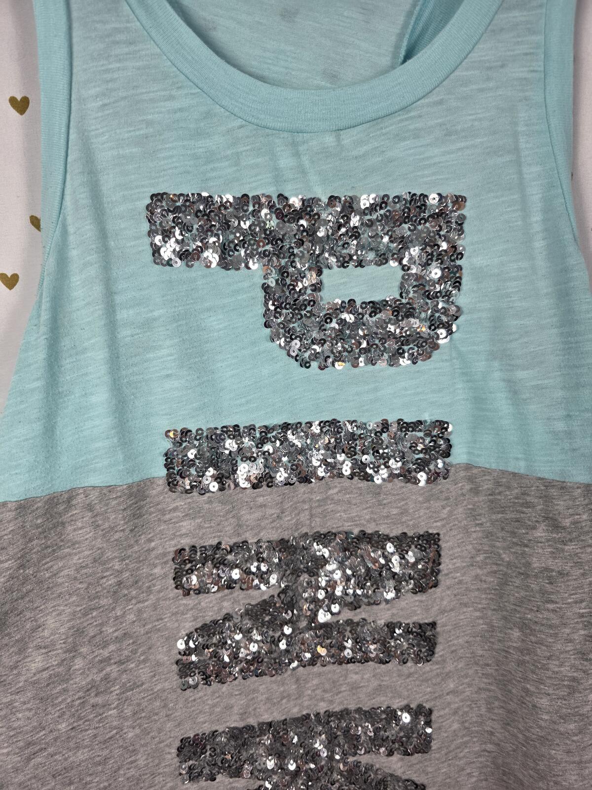 Victorias Secret PINK colorblock bling sequined tank top medium