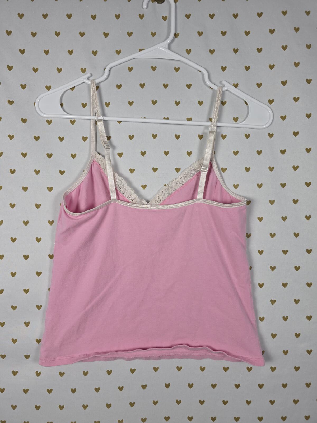 Victorias Secret PINK Vintage babydoll tank top Y2k MEDIUM Lace Lined 04