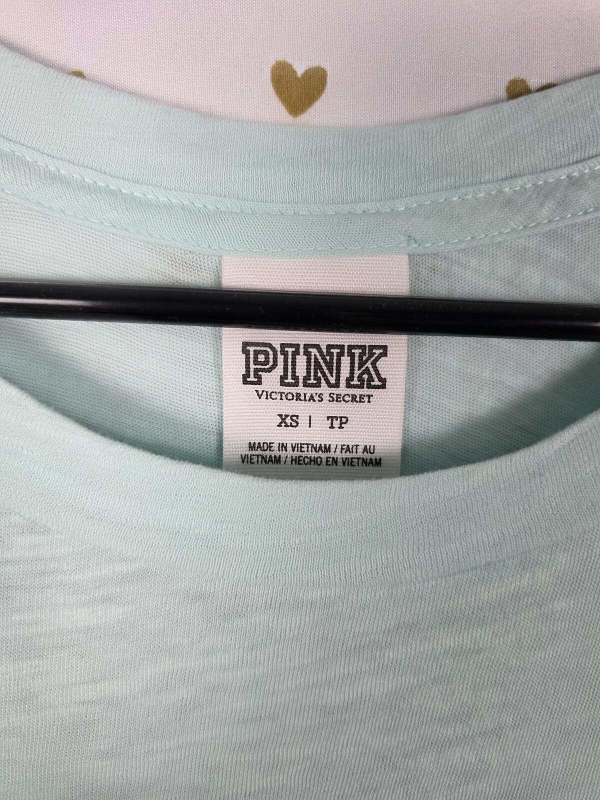 Victorias Secret PINK Hawaii Hawaiian Tank Top Palm Blue XS
