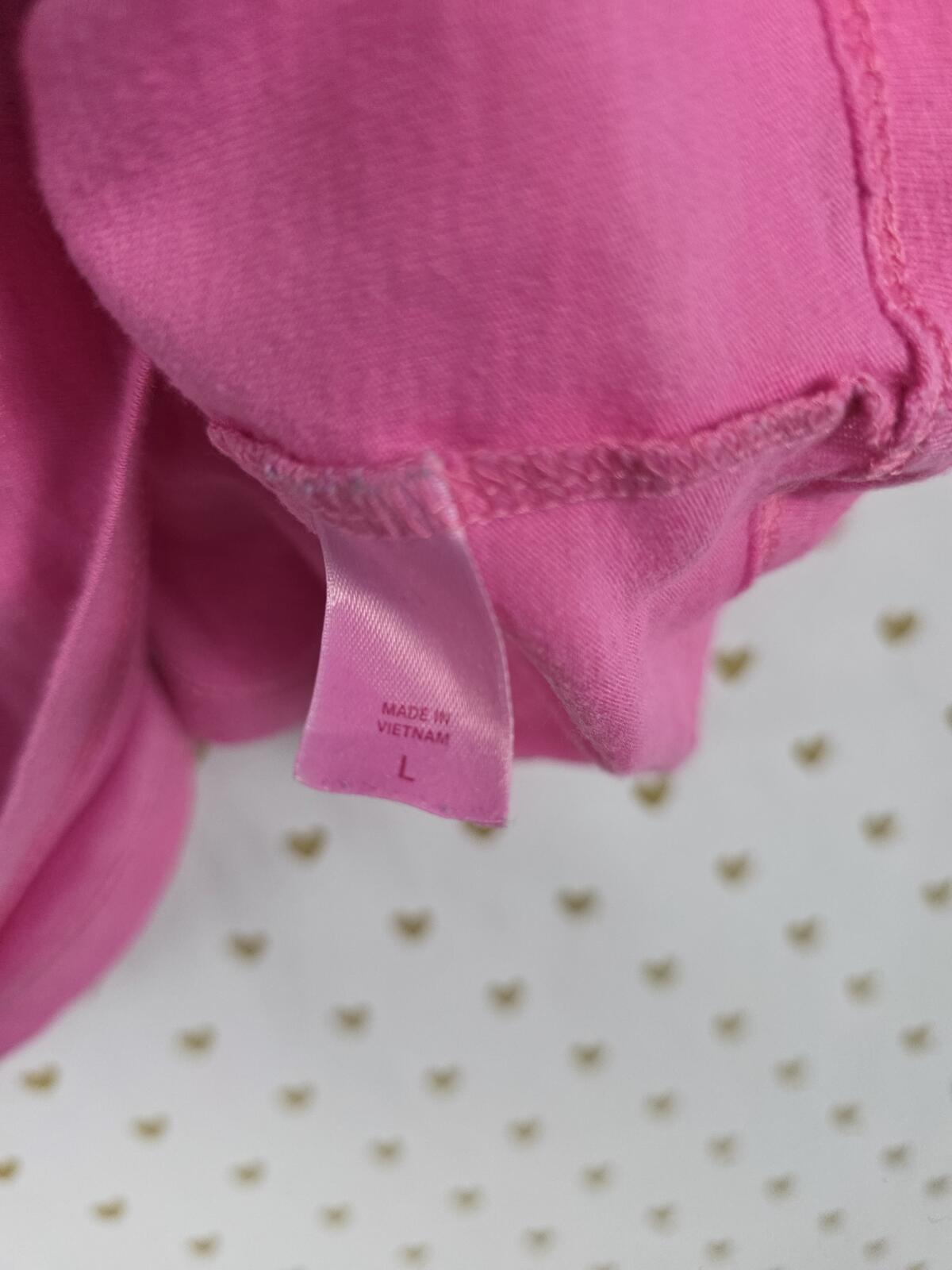 Victorias Secret PINK WARM MY HEART NOT MY PLANET V neck tee shirt LARGE VTG