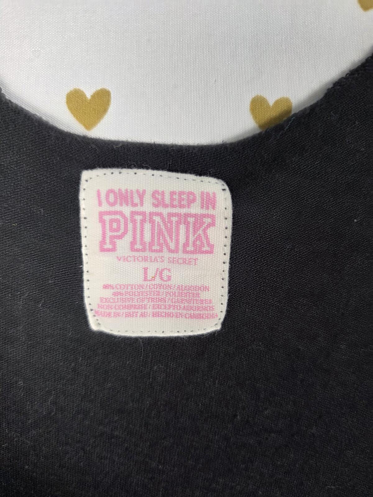 Vintage Victoria's Secret PINK Unwrap Me Silver Foil Racerback Sleep Tank Top L