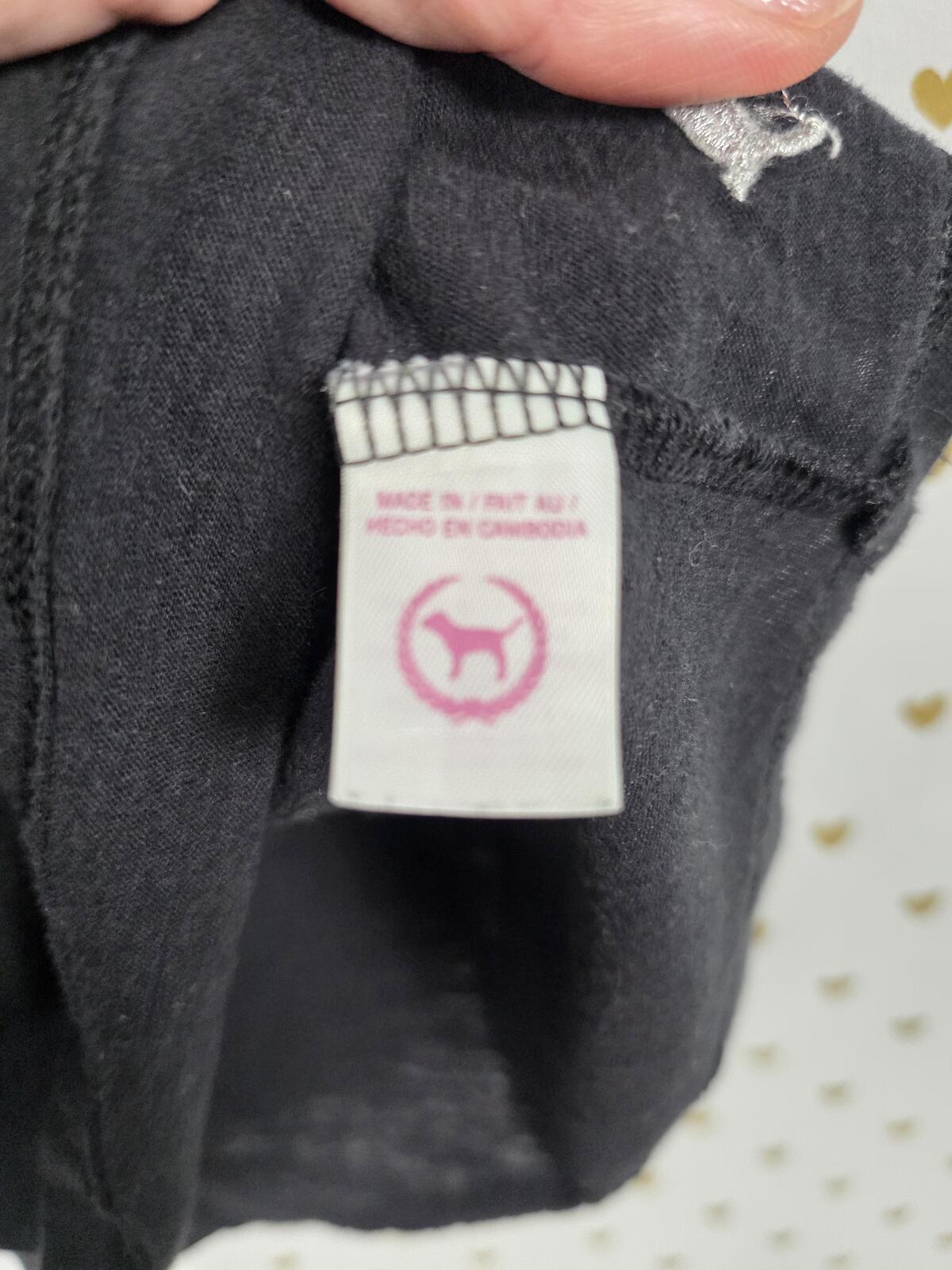 Vintage Victoria's Secret PINK Unwrap Me Silver Foil Racerback Sleep Tank Top L