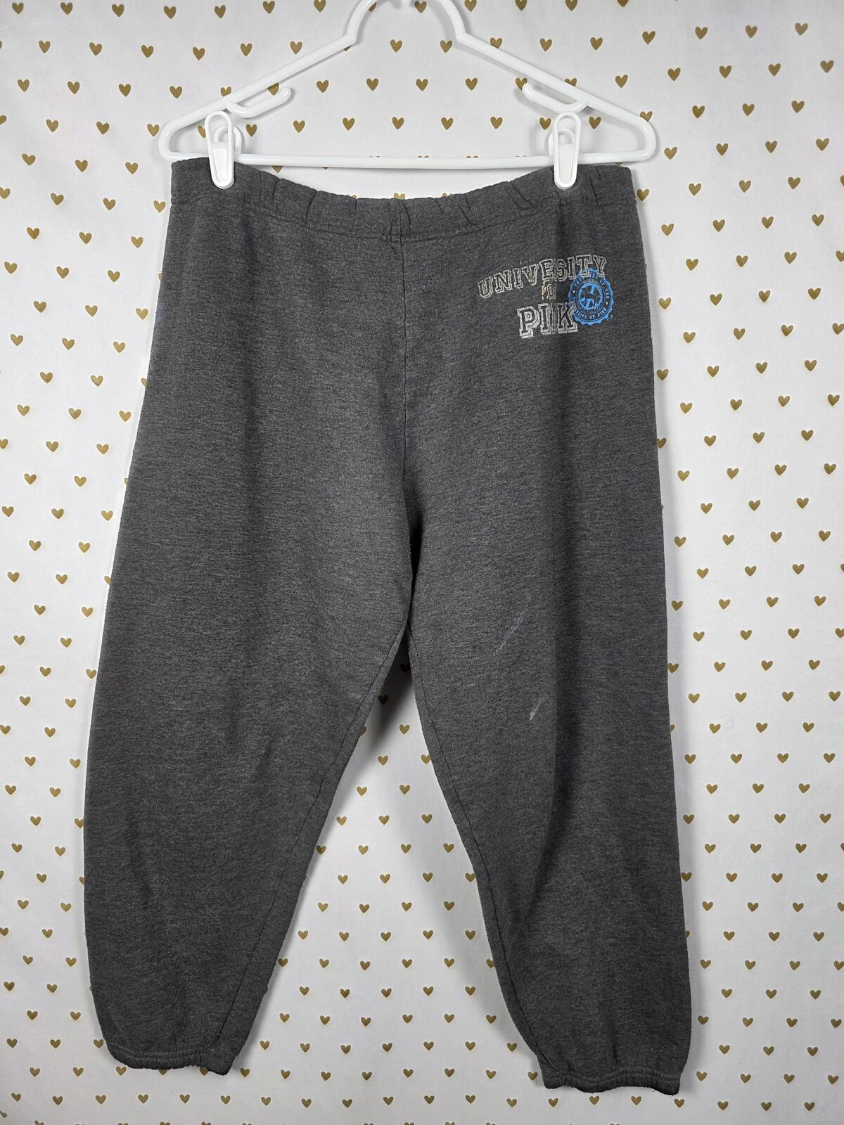 Victorias Secret PINK Vintage Y2k University Joggers Sweatpants SMALL