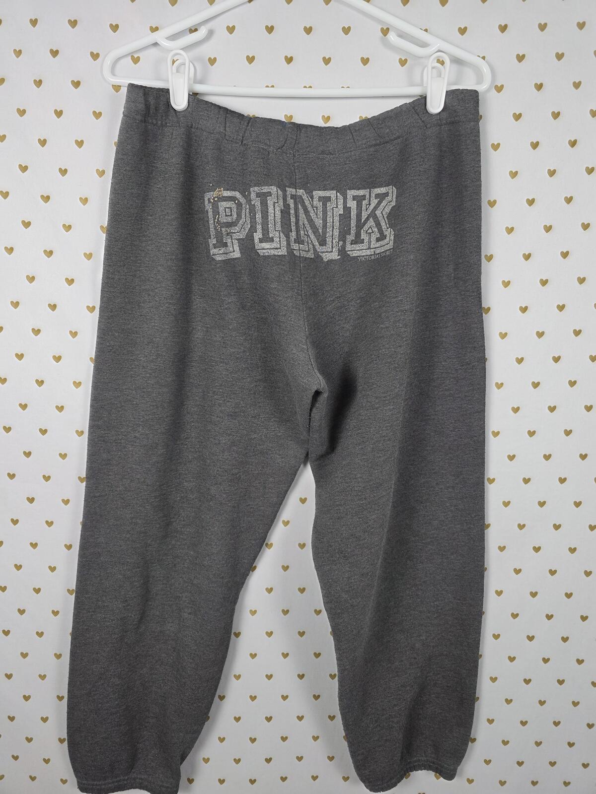 Victorias Secret PINK Vintage Y2k University Joggers Sweatpants SMALL