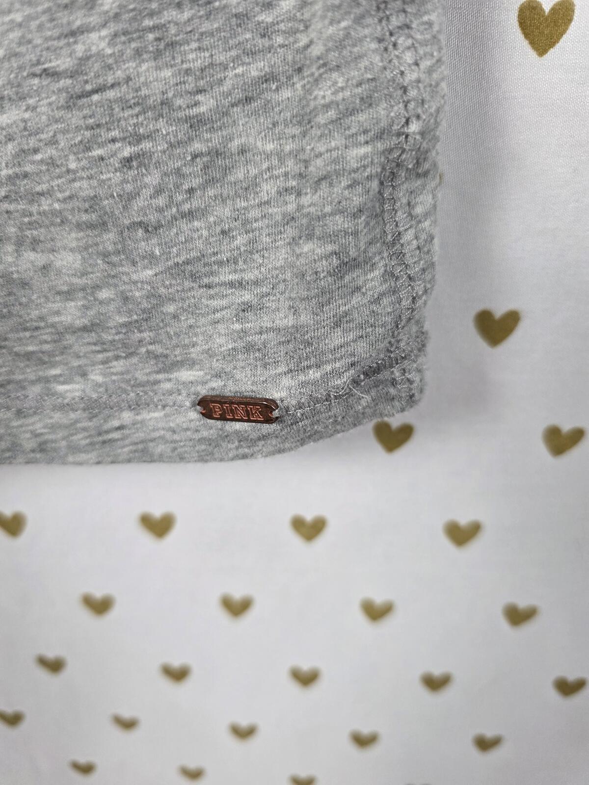Victorias Secret PINK Grey Tank Top Mini Dress Vintage HEART y2k MEDIUM