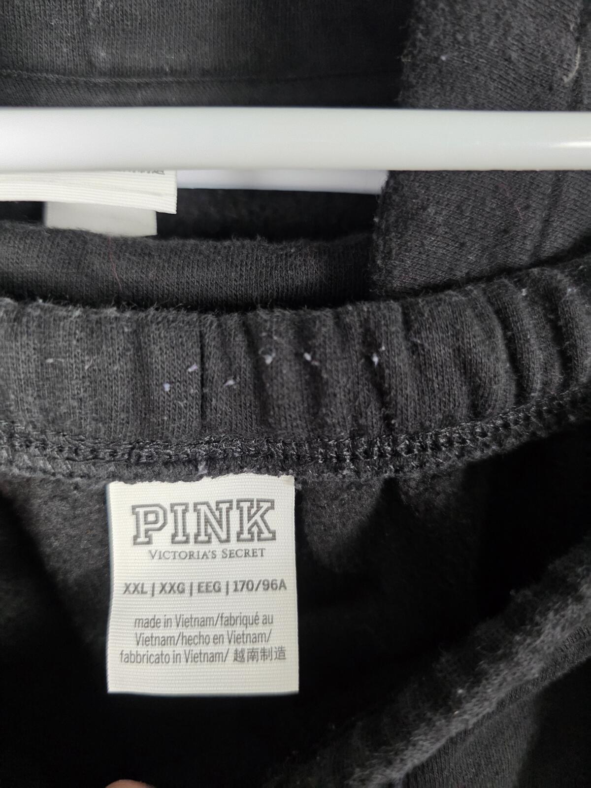 Victorias Secret Pink Block Logo Slouchy Sweater Sweatpants SET Joggers 2XL XXL