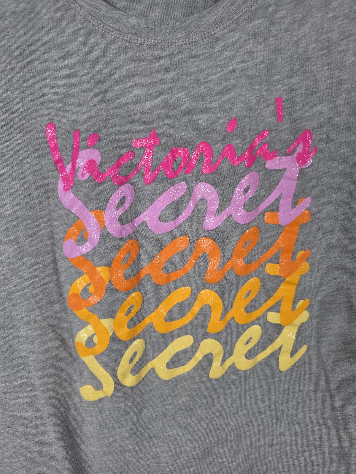 Victorias Secret Cotton Nightgown Sleep Shirt MEDIUM Glitter Logo
