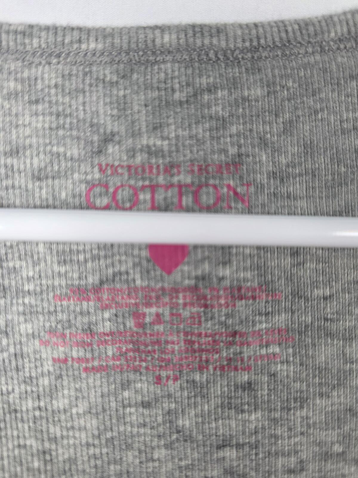 Victorias Secret PINK Ribbed Vintage Cotton Grey Medium Tank Top