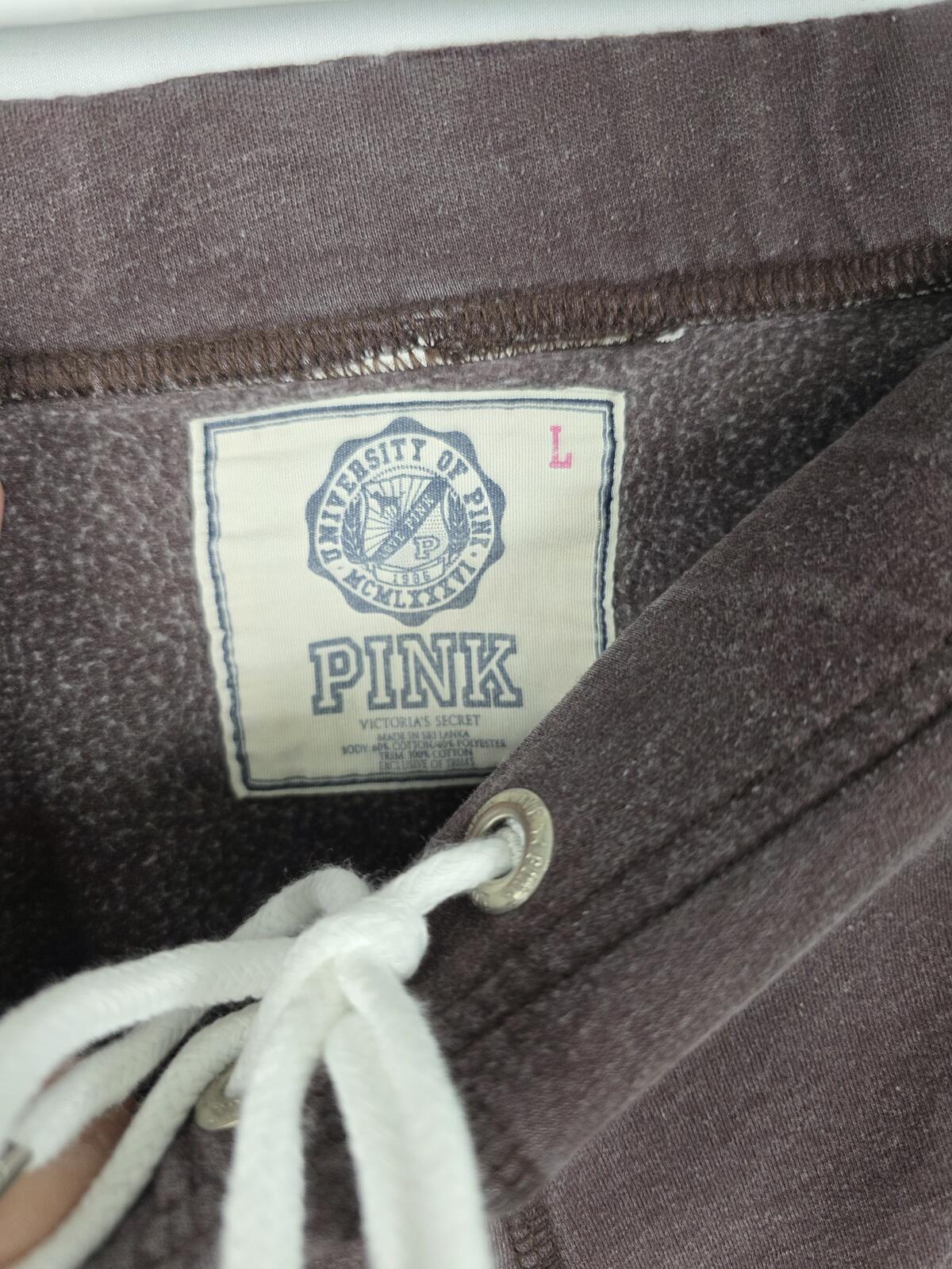 Victorias Secret PINK PEACE HEART Y2k Vintage Diaper Butt Boyfriend Joggers L