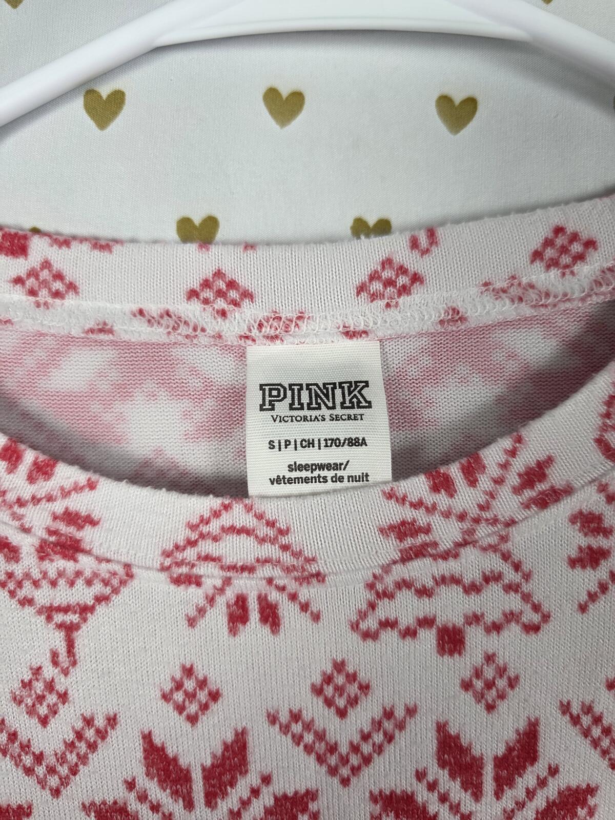 Victorias Secret PINK XS S Thermal Lounge Sleep Set Pajamas
