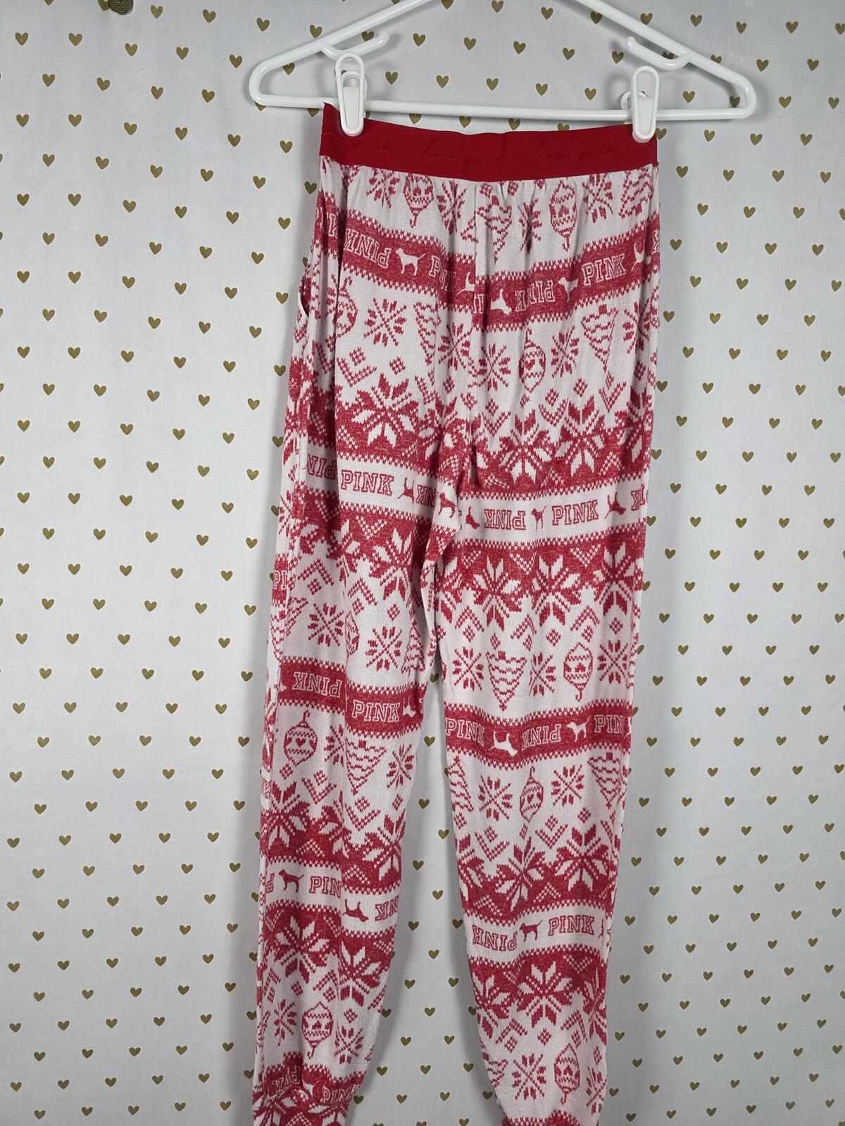 Victorias Secret PINK XS S Thermal Lounge Sleep Set Pajamas